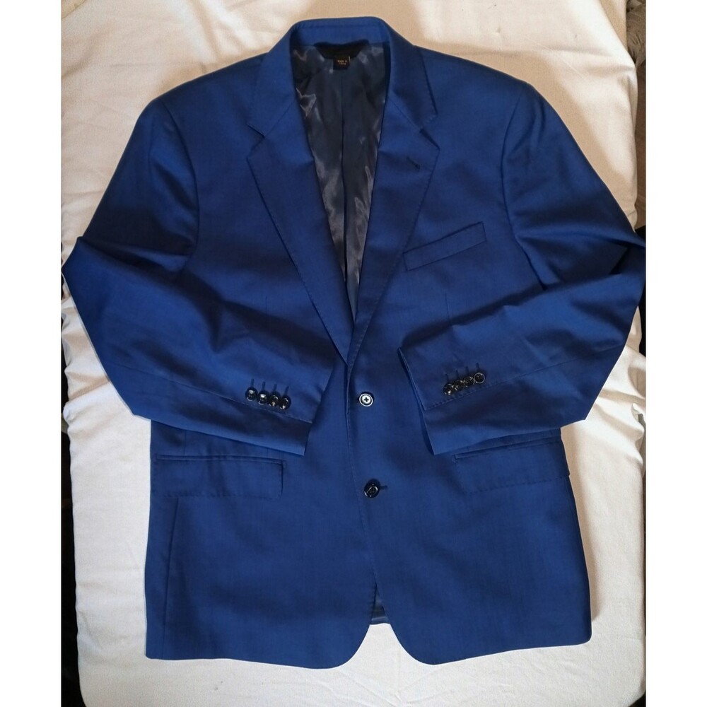 BARONI Mens 42R Special Navy Super 150's Wool Blazer Sport Coat Suit Jacket